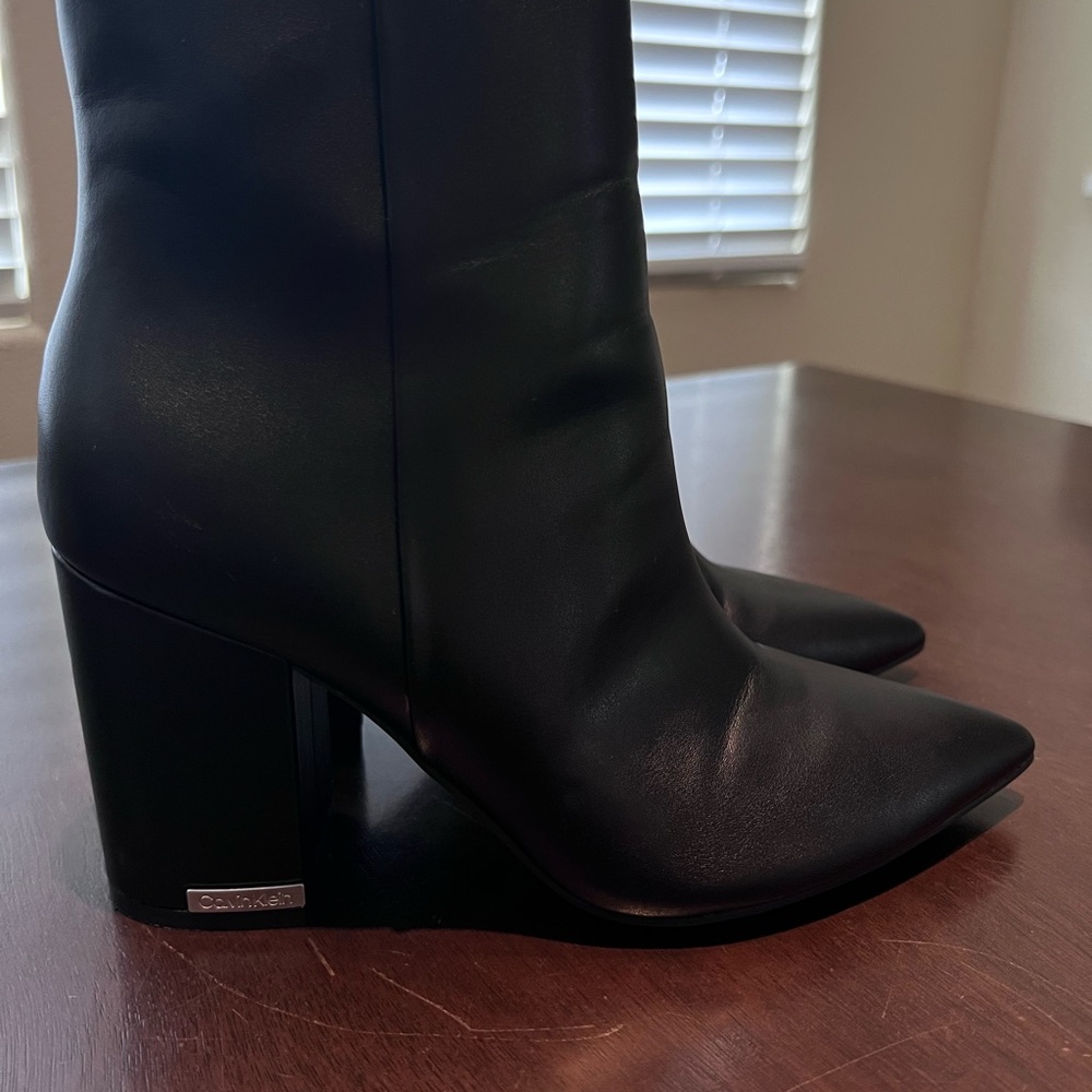 Calvin Klein block heel dress boots women 7.5